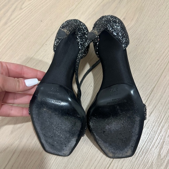 Saint Laurent Black Glitter Heels - Picture 3 of 3
